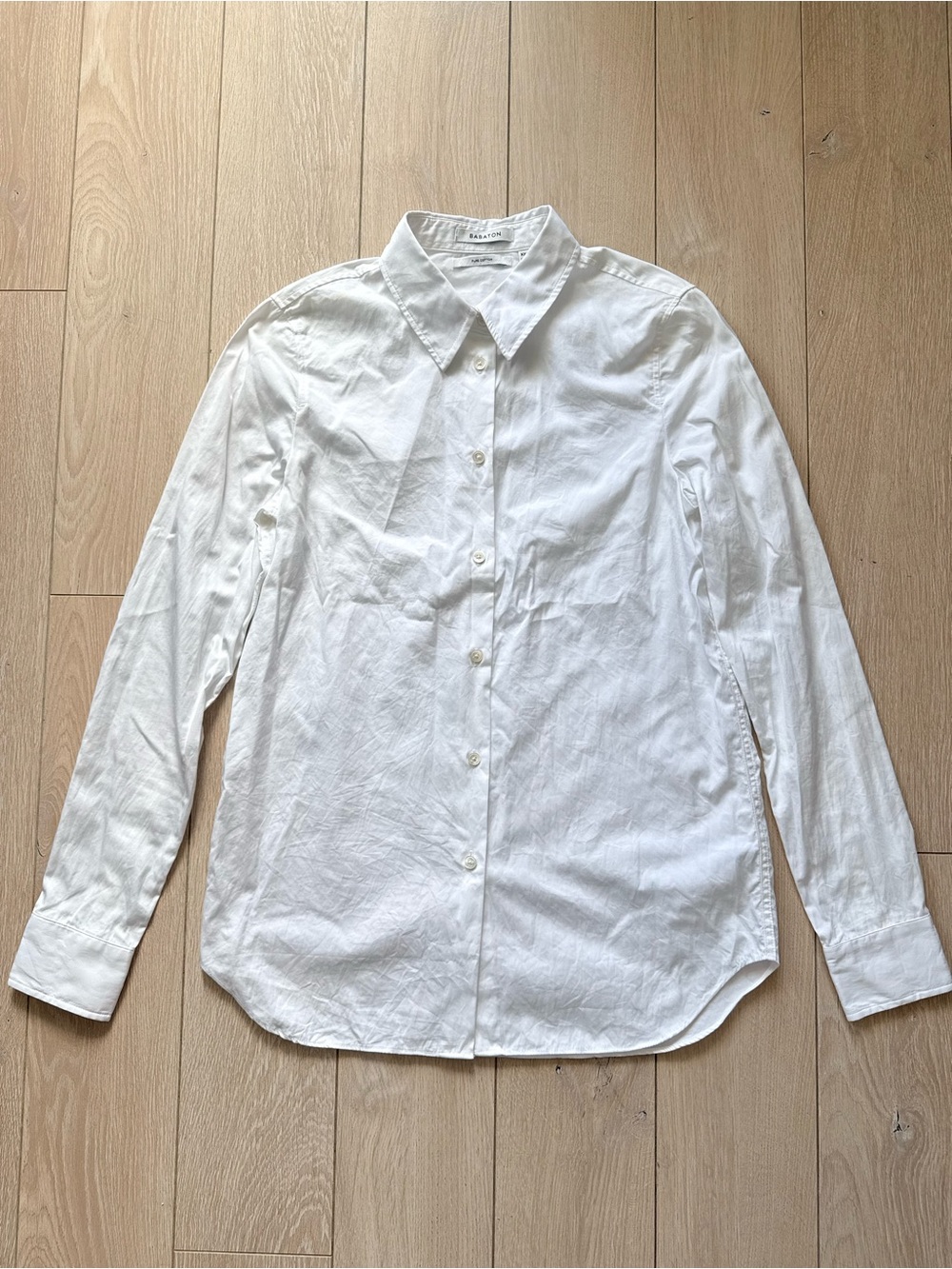 Aritzia Babaton Pure Cotton Classic Button Up Shirt in White Women’s Size XXS